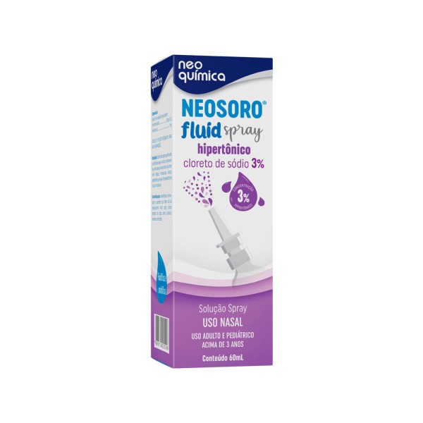 Encontraproduto.com.br - Neosoro Fluid Spray Hipertonico 60ml Spray Nasal 3%