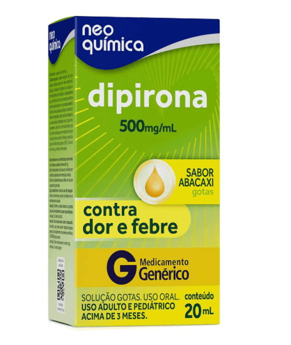 Dipirona Sódica Sabor Abacaxi Gotasl  20ml - Neo Química Genérico