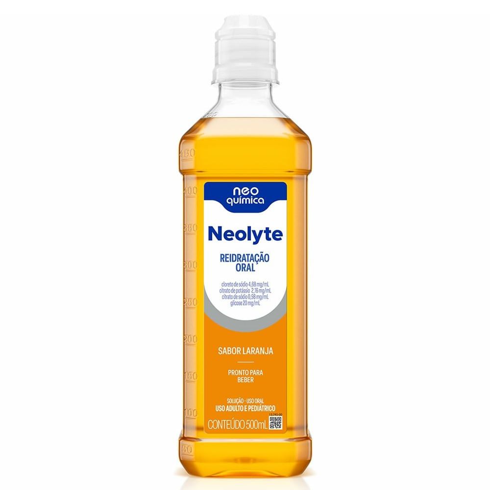 Reidratação Oral Neolyte Sabor Laranja 500Ml Neo Química