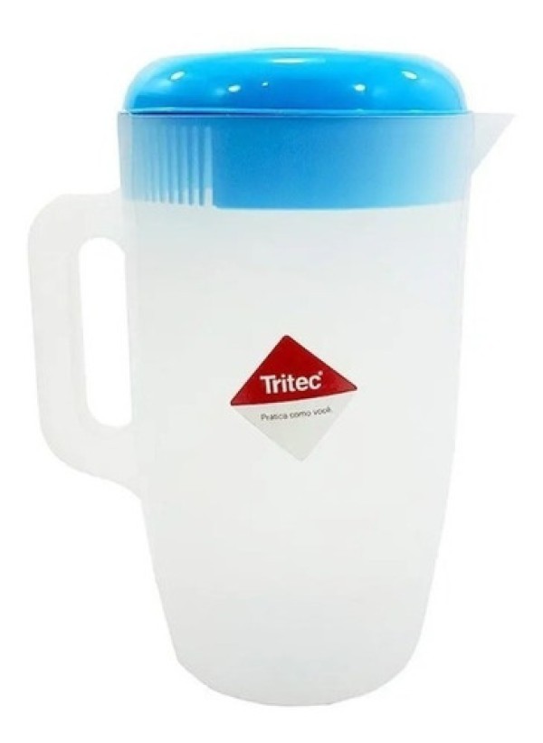 Encontraproduto.com.br - Jarra Grande Agua Suco 4l Reforçada C/ Tampa Tritec