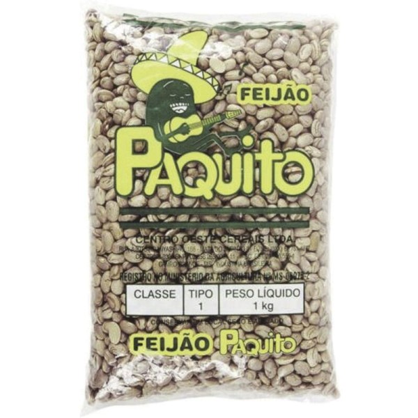 Feijão Carioca Paquito Tipo 1 Pacote com 1kg