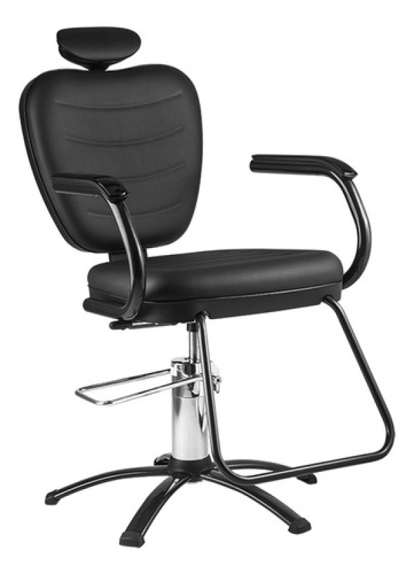 Cadeira Hidráulica Reclinável Top 3760 Rpr Black - Dompel Moveis