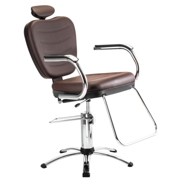 Encontraproduto.com.br - Cadeira Hidr. Reclinavel Barber Top 3762 Rpa Tabaco - Dompel Moveis