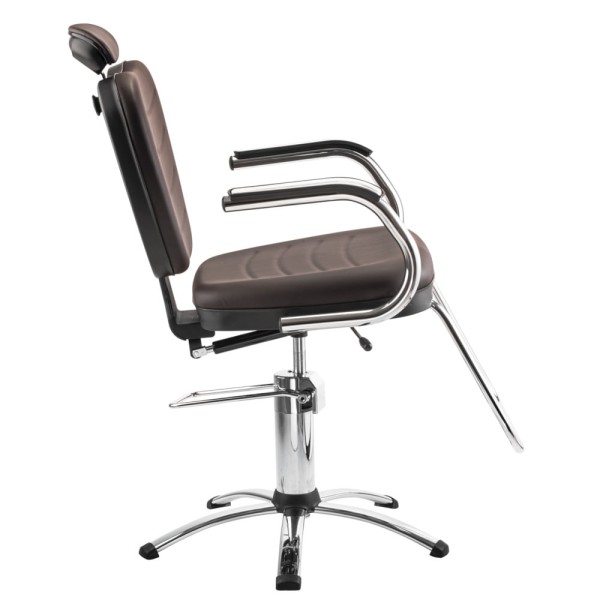 Encontraproduto.com.br - Cadeira Hidr. Reclinavel Barber Top 3762 Rpa Tabaco - Dompel Moveis