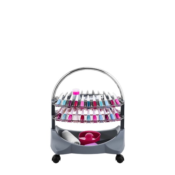 Encontraproduto.com.br - Carrinho Smaltbell Cinza com 2 Bandejas Dompel