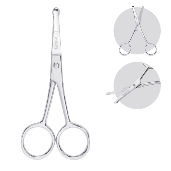 Encontraproduto.com.br - Tesoura Ponta Redonda Tesourinha Profissional Sobrancelha Unha Nariz Bigode Dompel