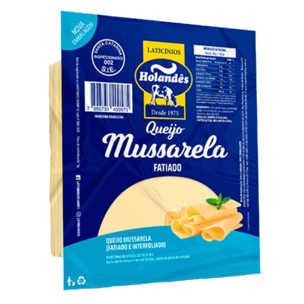 Encontraproduto.com.br - Queijo Mussarela Holandês Fatiado Pacote com 1kg