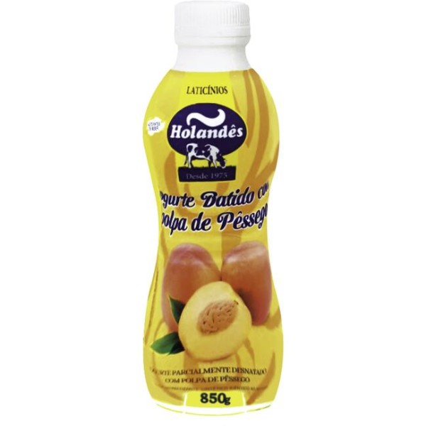 Encontraproduto.com.br - Iogurte Batido Holandês Pêssego Garrafa com 850g