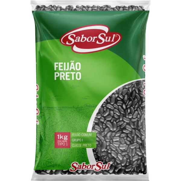 Encontraproduto.com.br - Feijão Preto Sabor Sul Tipo 1 Pacote com 1kg