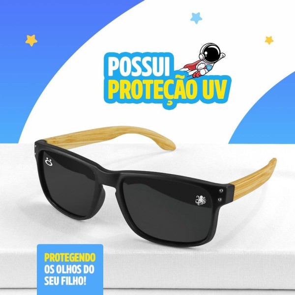 Encontraproduto.com.br - Relógio Digital Prova Dagua Infantil + Oculos Proteção Uv Presente Menino Proteção Uv Preto Sol