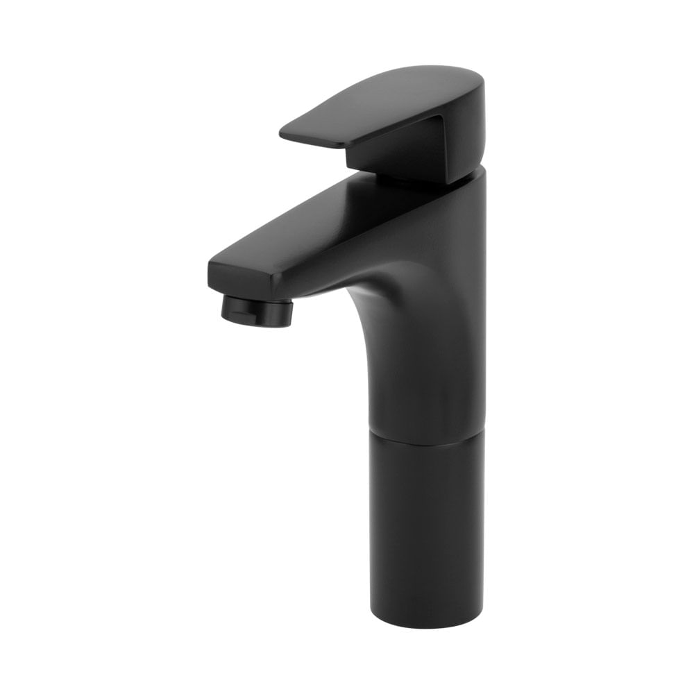 Monocomando para Banheiro Mesa Bica Média Led 2880 PF76 Preto Fosco - Perflex
