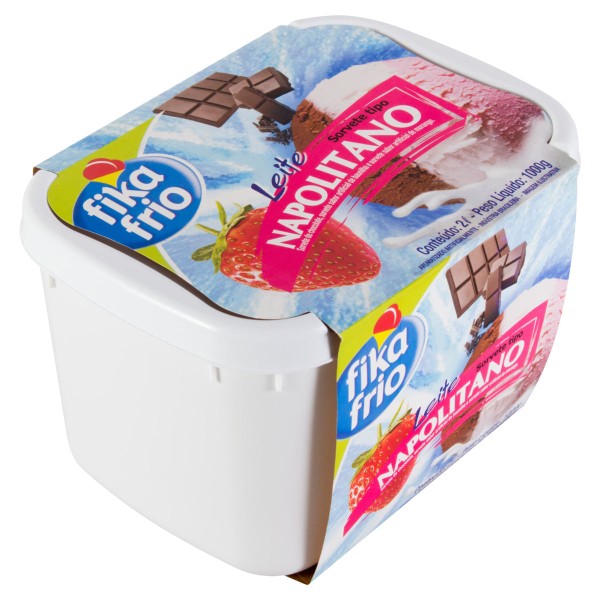 Encontraproduto.com.br - Sorvete Napolitano Fika Frio Pote Com 2L