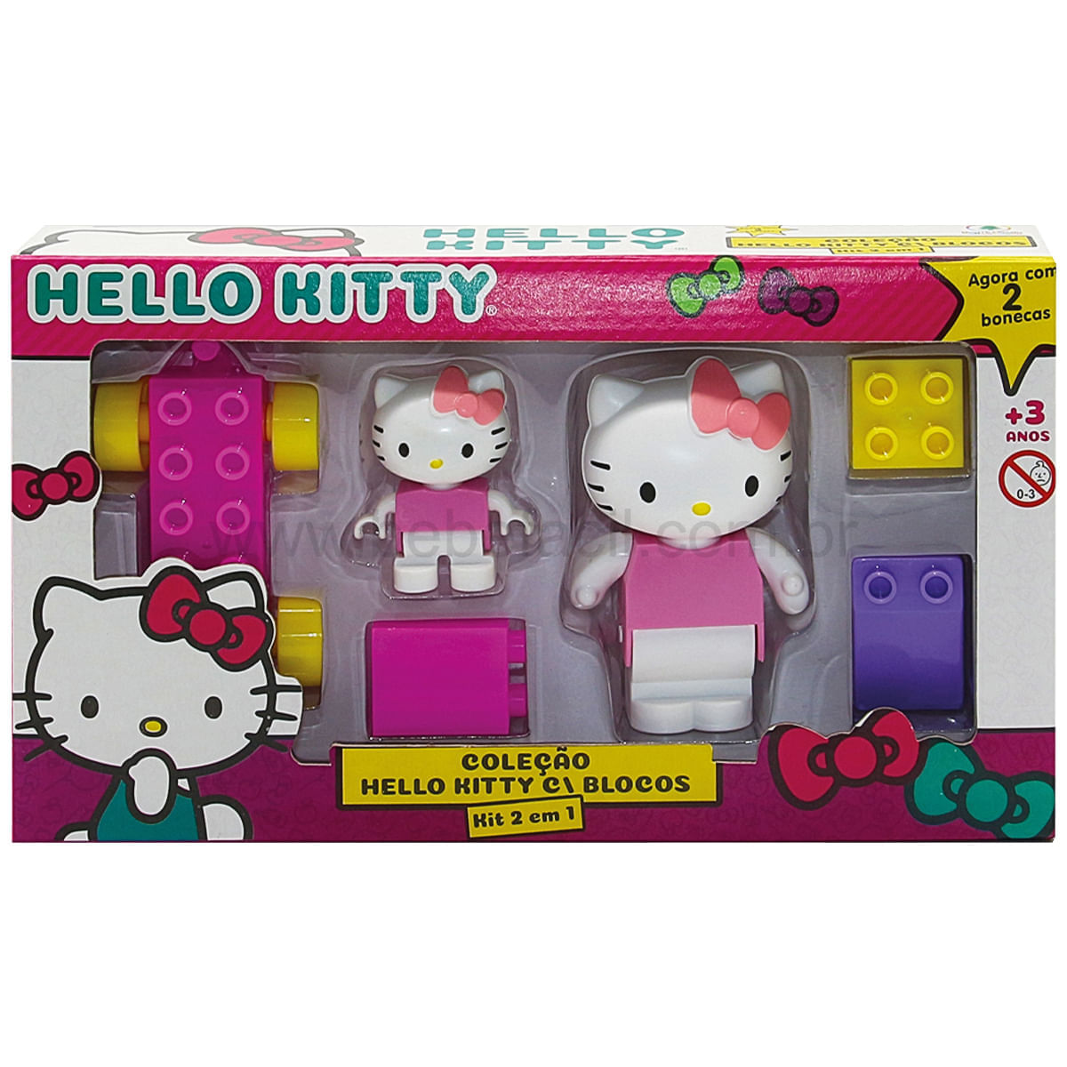 Encontraproduto.com.br - Brinquedo para Montar Hello Kitty com Blocos (3a+) - Monte Líbano