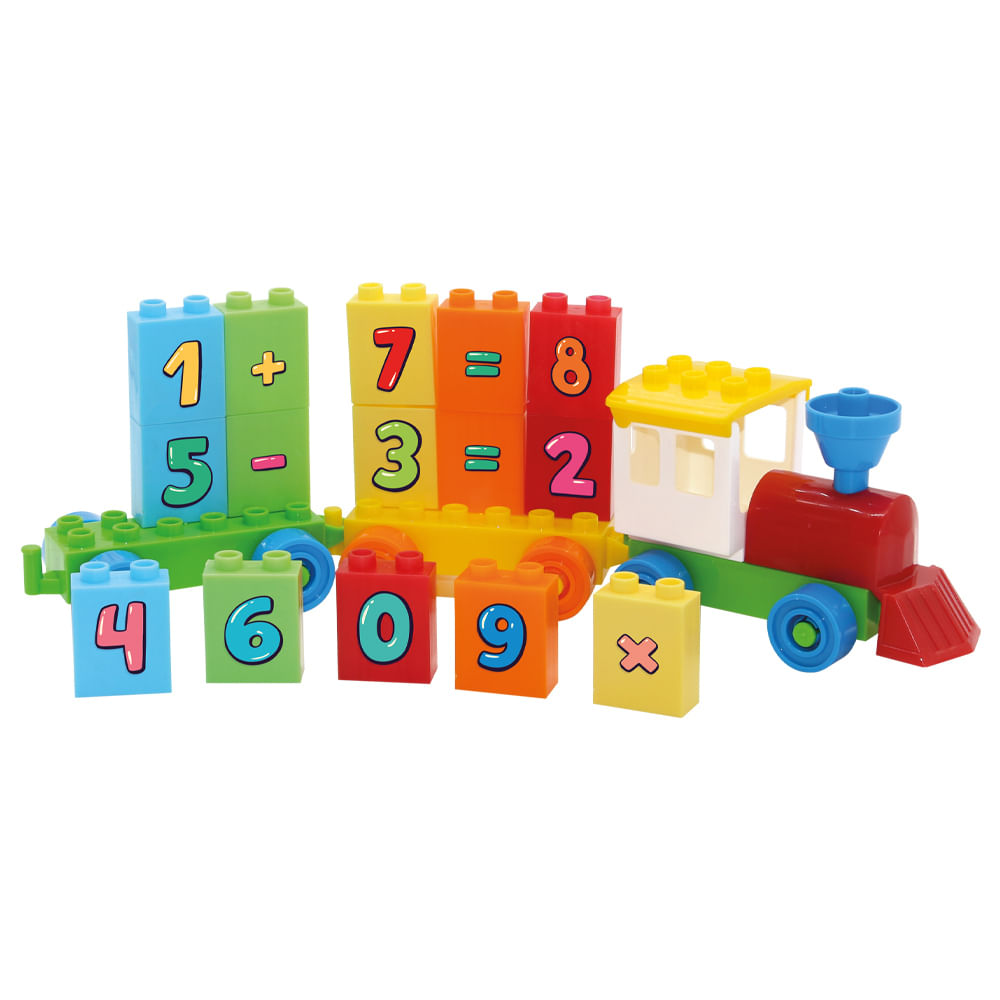 Trenzinho Educativo - Blocos Playset Números e Cia - Monte Líbano