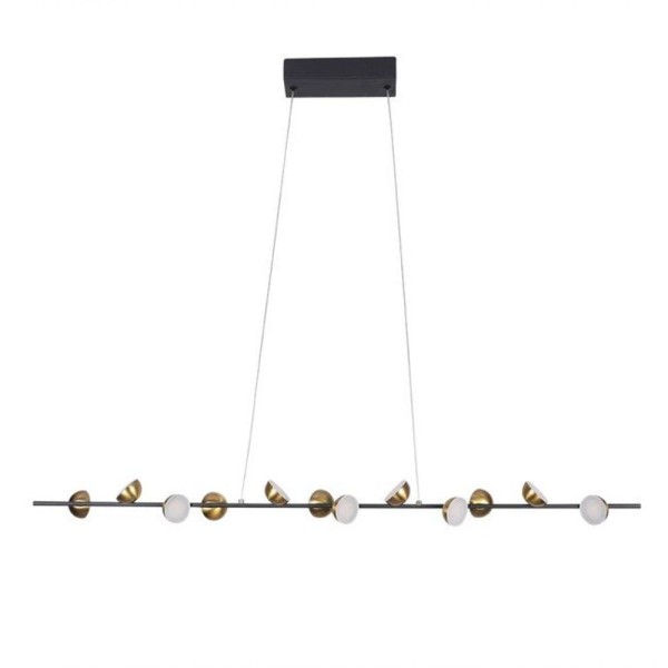 Pendente Graviola Dourado Preto E Branco