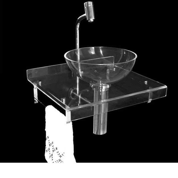 Encontraproduto.com.br - Bancada 915 50cm com mão francesa sem cuba cristal Formacril