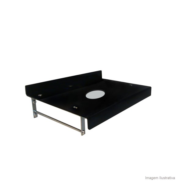 Encontraproduto.com.br - Bancada para banheiro 915 50cm com mão francesa sem cuba pFormacril