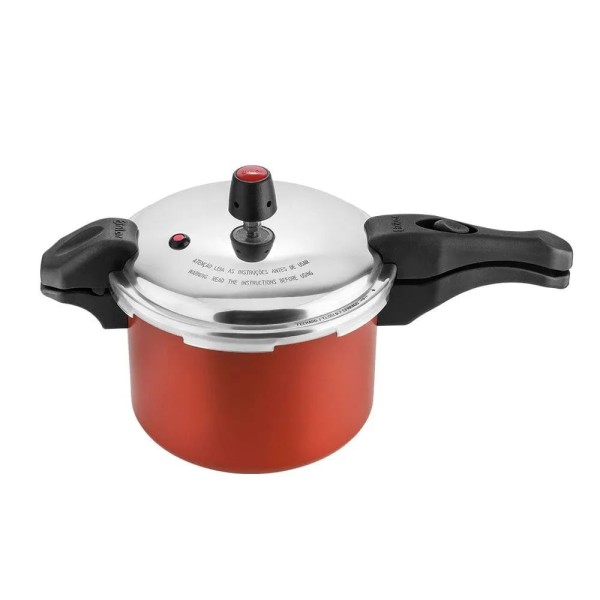 Encontraproduto.com.br - Panela De Pressão Fechamento Externo Com Cabo 4,5 Litros Bordo/Polida - Eirilar
