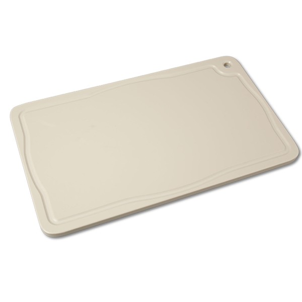 Encontraproduto.com.br - Placa de Corte Bege Pronyl com Canaleta 50x30x1,5 cm