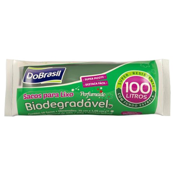 Encontraproduto.com.br - Saco Para Lixo Dobrasil Perfumado 100l Com 10 Unidades