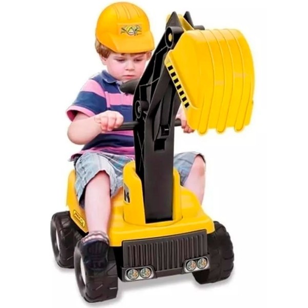 Encontraproduto.com.br - Brinquedo Carrinho MAX Escavadeira com Capacete Tilin