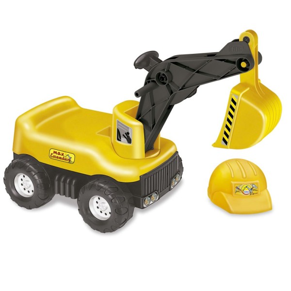 Encontraproduto.com.br - Brinquedo Carrinho MAX Escavadeira com Capacete Tilin