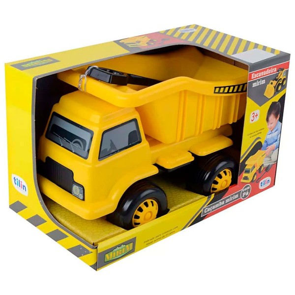 Encontraproduto.com.br - Brinquedo Carrinho MAX Escavadeira com Capacete Tilin