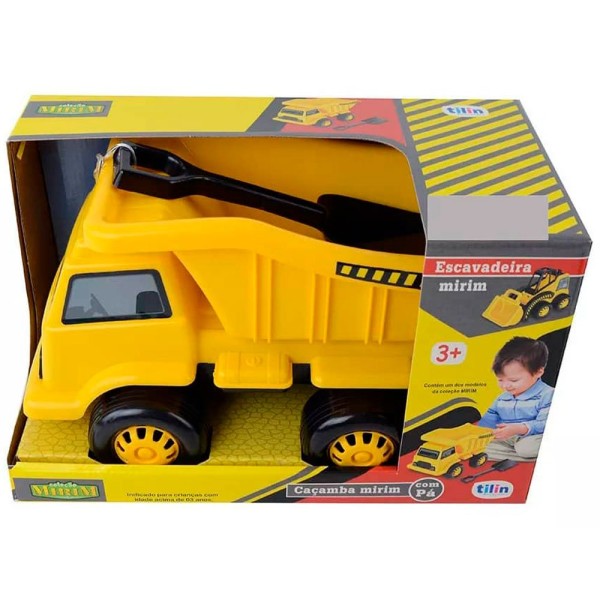 Encontraproduto.com.br - Brinquedo Carrinho MAX Escavadeira com Capacete Tilin