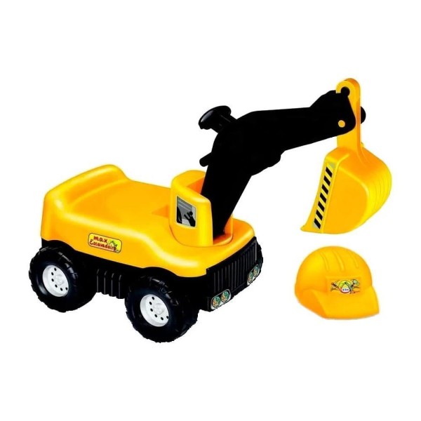 Encontraproduto.com.br - Brinquedo Carrinho MAX Escavadeira com Capacete Tilin