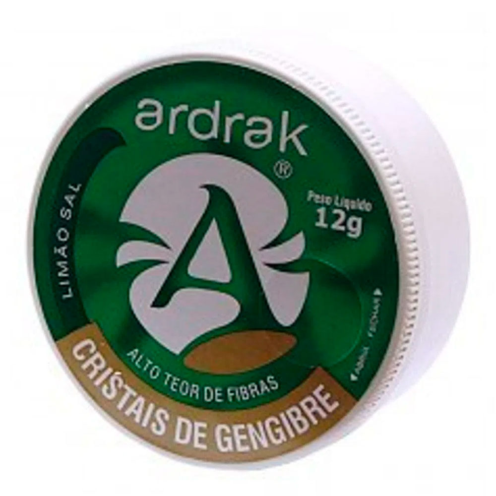 Cristais de Gengibre Ardrak Sabor Limão Sal Original 8g
