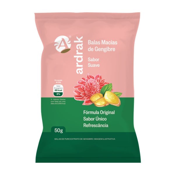 Encontraproduto.com.br - Balas de Gengibre e Própolis Ardrak Suave 50g