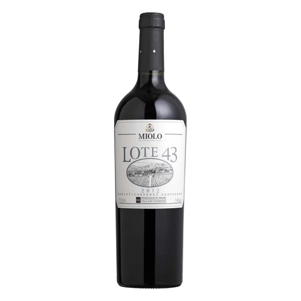 Encontraproduto.com.br - Vinho tinto Miolo Lote 43 Merlot e Cabernet Sauvignon 2020 750ml
