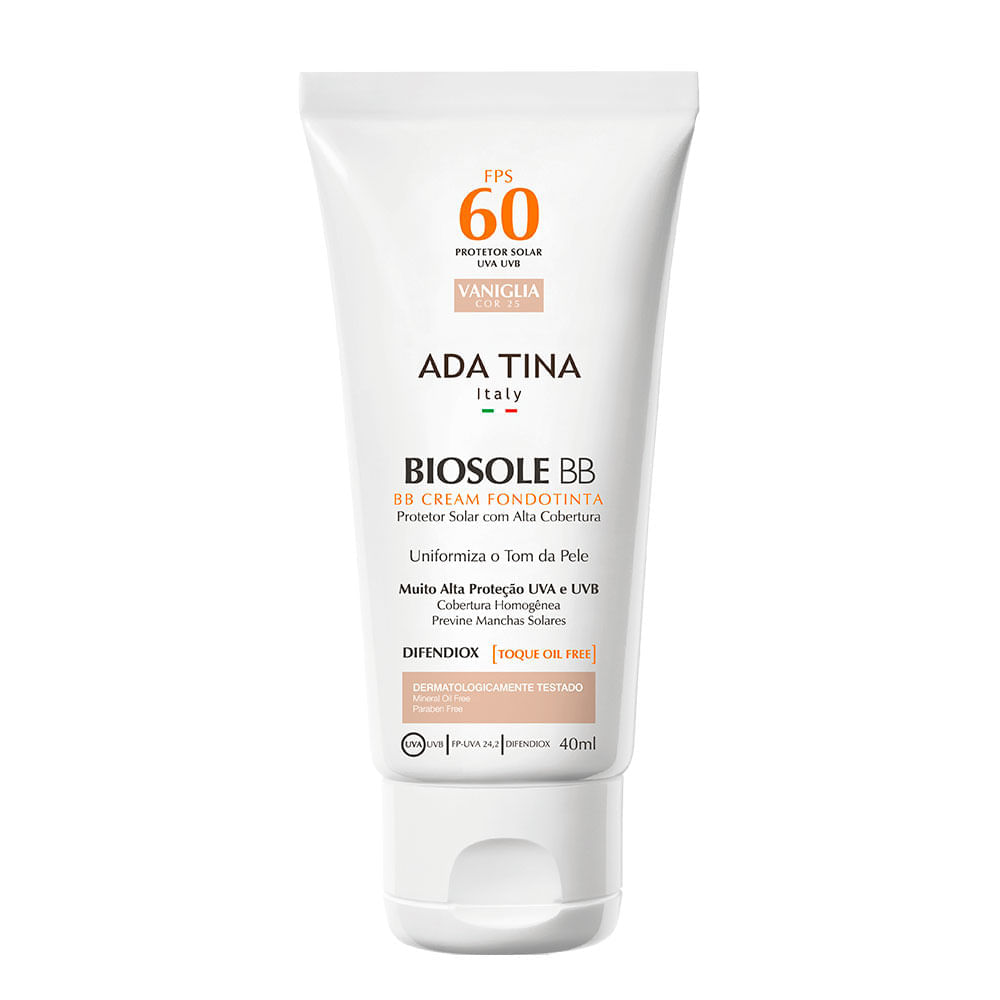 Protetor Solar ADA TINA BB Cream FPS60 25 Vaniglia