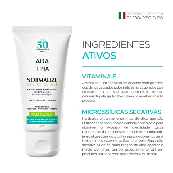 Encontraproduto.com.br - Protetor Solar 12HS Pele Oleosa Normalize Solar Oil Control FPS 50 - 40ml