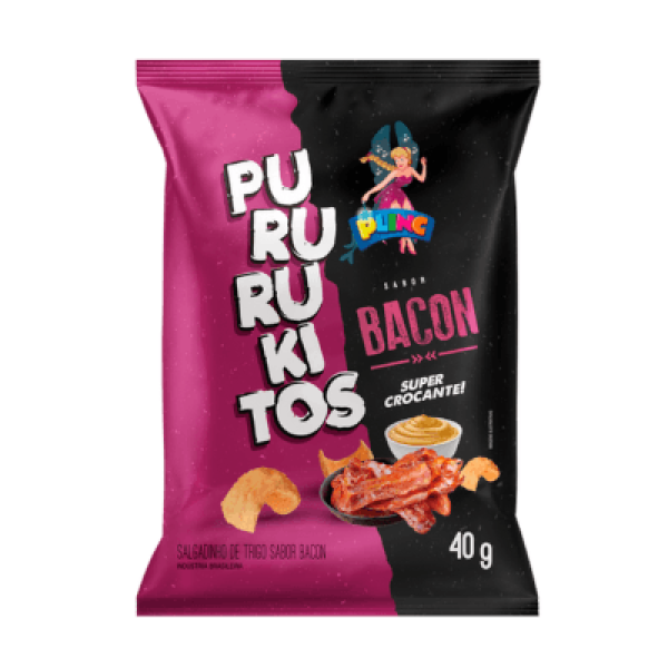 Encontraproduto.com.br - Salgadinho Pururukitos - Sabor Bacon 40g