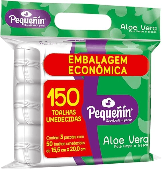 Toalhas Umedecidas Pequeñín Aloe Vera 150 Unidades