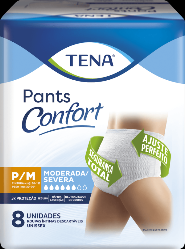 Encontraproduto.com.br - Roupa Íntima Tena Pants P/M Pacote com 8 unidades