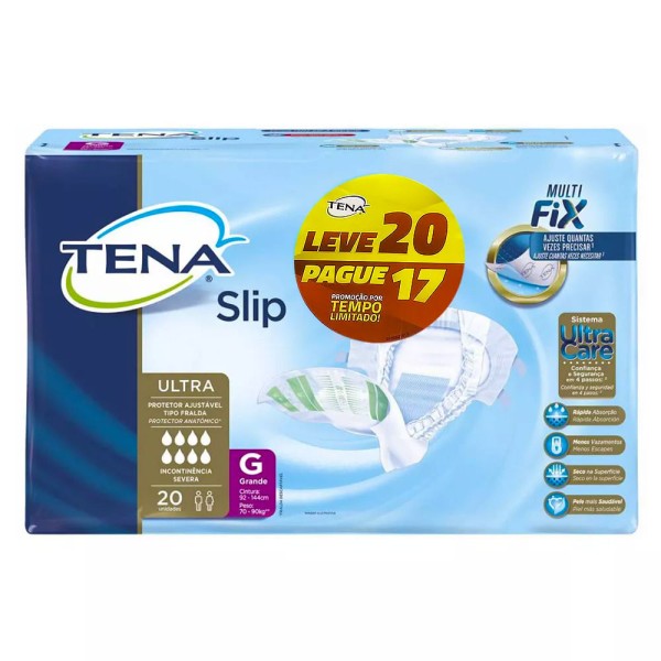 Encontraproduto.com.br - Fralda Tena Slip Dermacare C/16