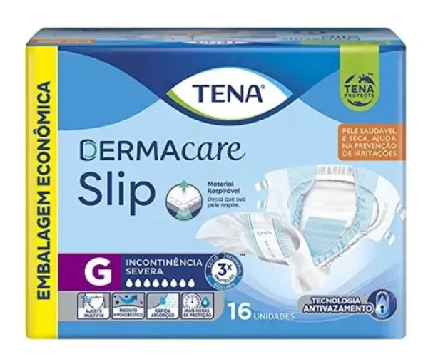 Encontraproduto.com.br - Fralda Tena Slip Dermacare C/16