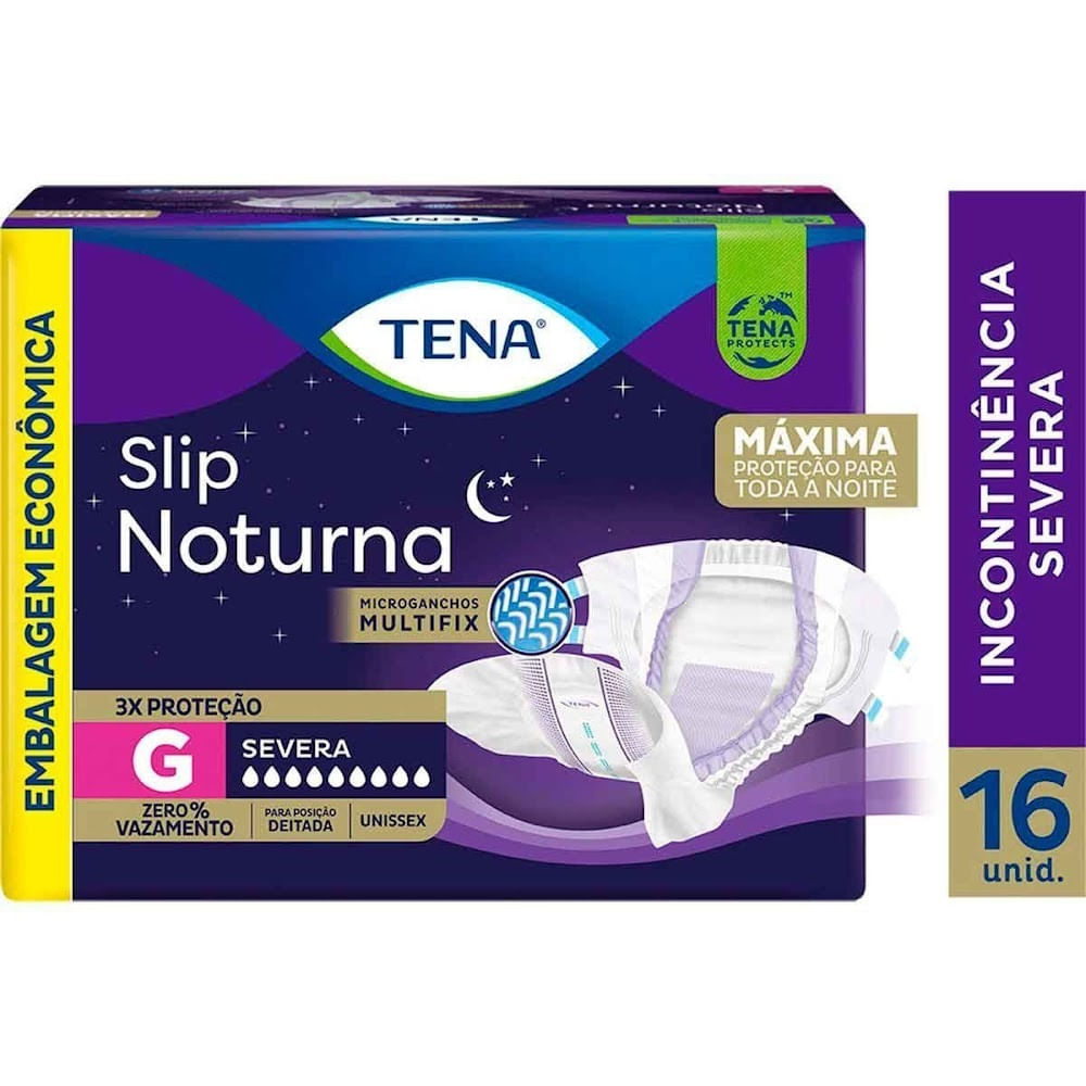 FRALDA GERIATRICA TENA SLIP NOTURNA SEVERA G C/16