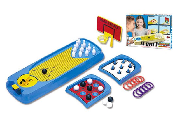 Encontraproduto.com.br - Kit De Jogos 4 Em 1 Game - Braskit