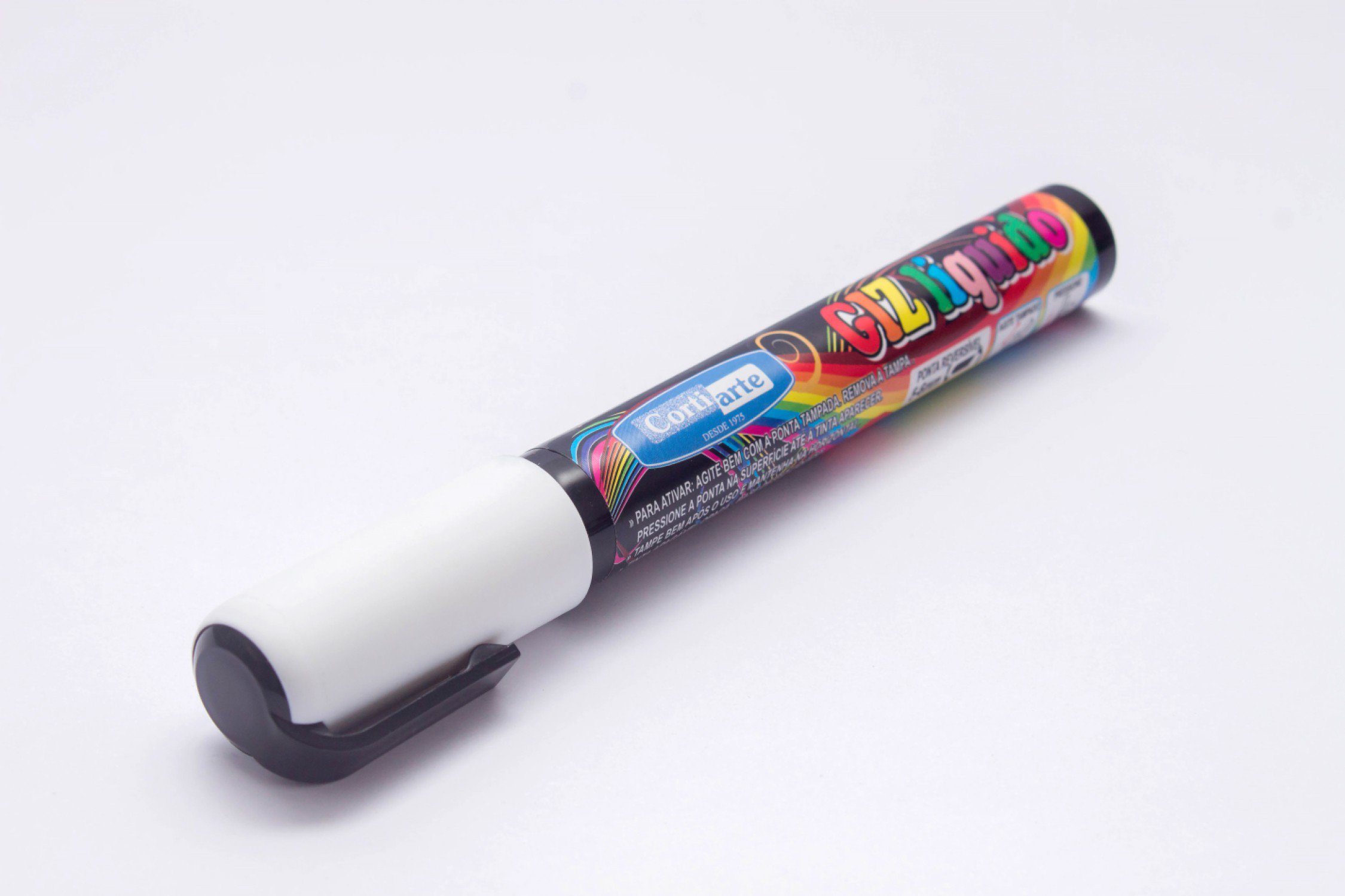 Giz Líquido 5mm Cortiarte Ponta Dupla Branco 8g