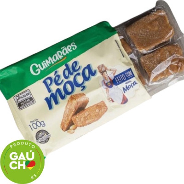 Kit 2 Doce Amendoim Guimarães Pé De Moça Leite Moça 100g