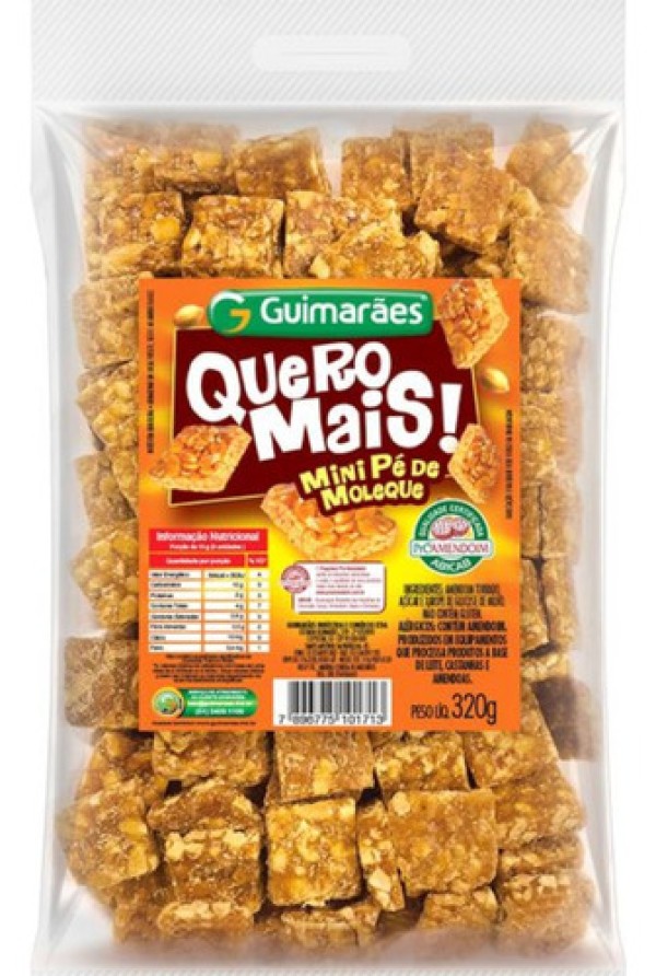 Pé de Moleque Mini Quero Mais Guimarães 320g