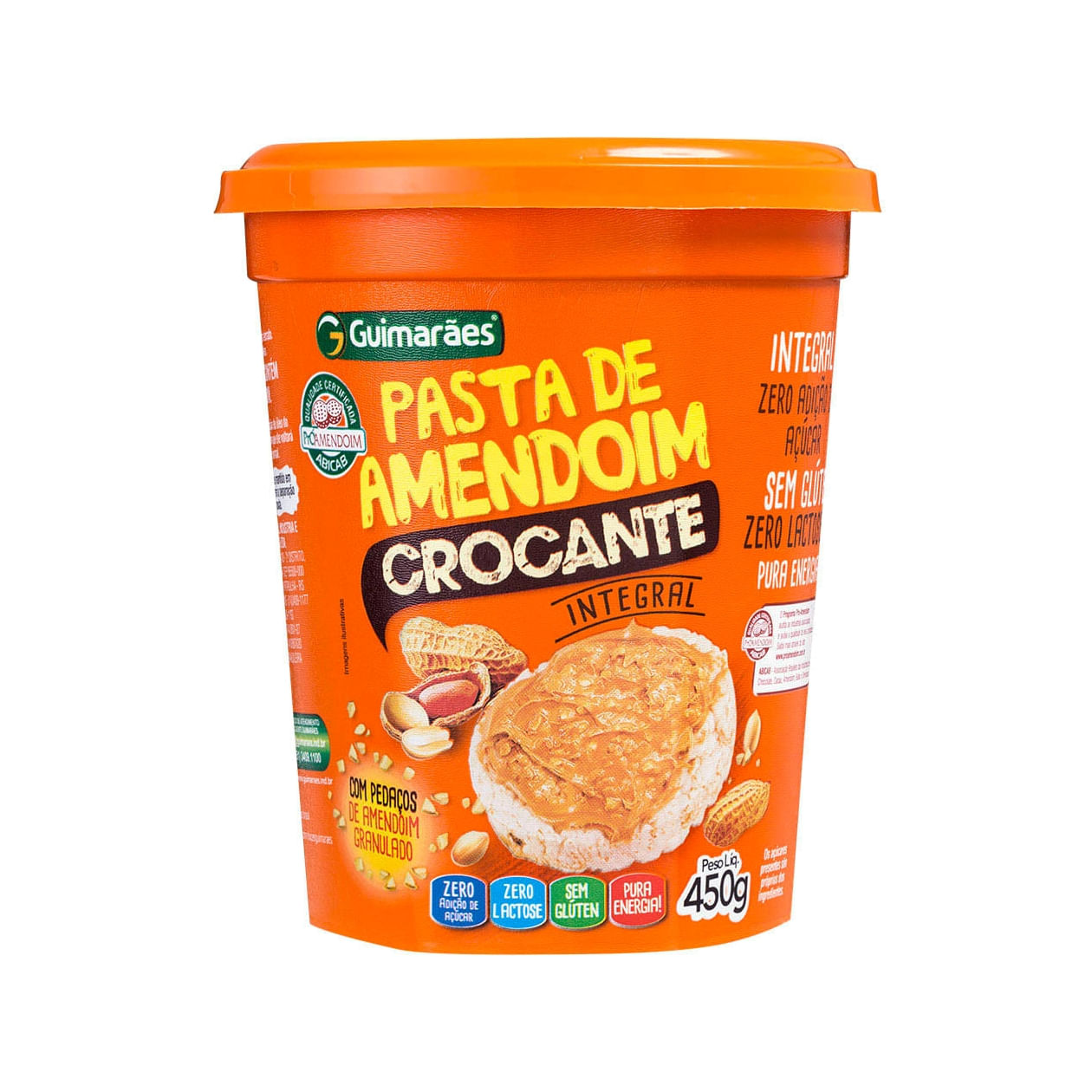 Encontraproduto.com.br - Pasta De Amendoim Guimaraes Crocante 450G