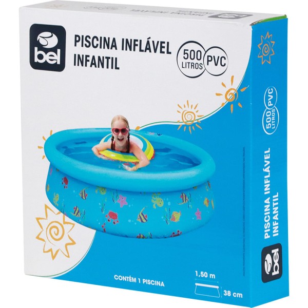 Encontraproduto.com.br - Piscina Inflável Redonda Estampa 500 Litros - 50033 - Bel Fix