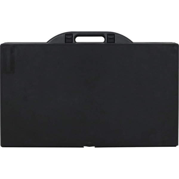 Encontraproduto.com.br - Mesa Portátil Dobrável Para Camping com 2 Banquetas Preta Bel