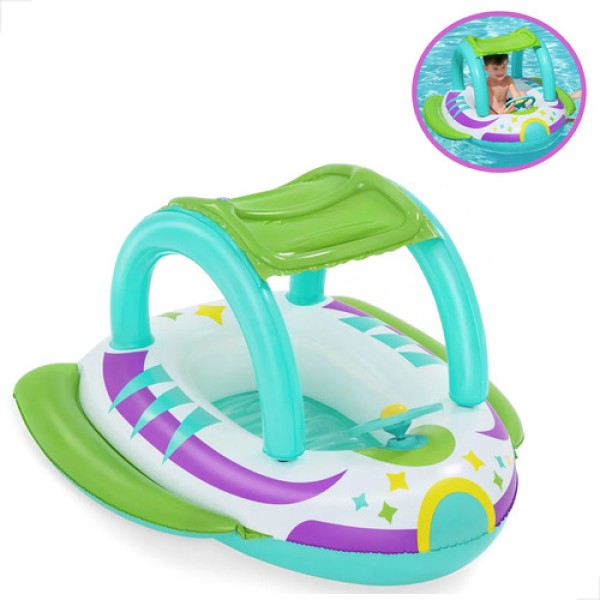 Encontraproduto.com.br - Bote Infantil Inflável Espaçonave C/cobertura Bel