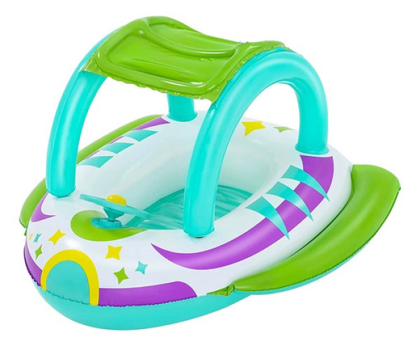 Encontraproduto.com.br - Bote Infantil Inflável Espaçonave C/cobertura Bel