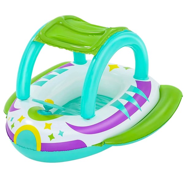 Encontraproduto.com.br - Bote Infantil Inflável Espaçonave C/cobertura Bel